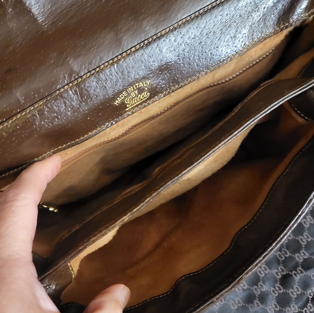 Authentic vintage late 1970's to early 80's gucci horsebit crossbody bag - Picture 4 of 15
